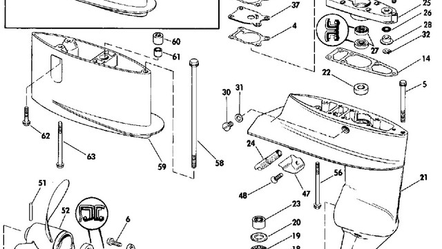 Recherche embase pour moteur hors bord Johnson 6cv 1984 arbre long