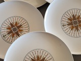 5 Assiettes neuves service bateau